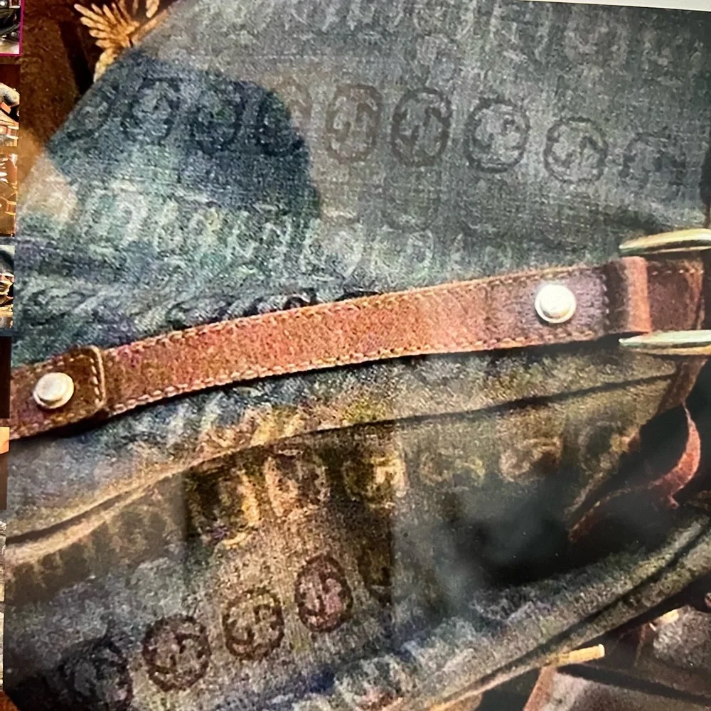 Gucci Blue Denim Tote with Brown Leather Straps - Picture 8 of 11